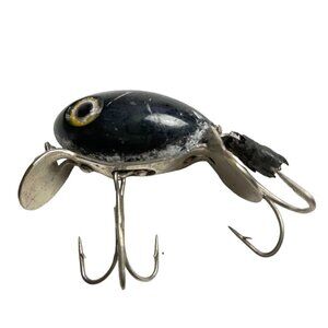 Hula Dancer Fishing Casting Hook Lure Wood Metal Crank Bait Black u